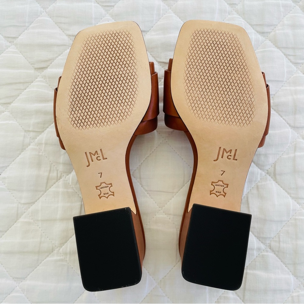 New J. Mclaughlin Brown Solid Ninette Leather Blo… - image 6